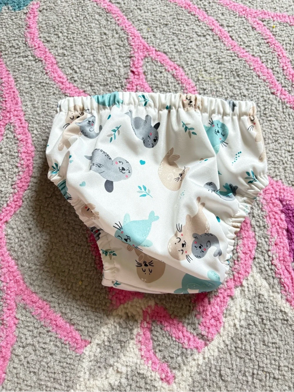 Charlie Banana Seal Print Swim Diaper with Snaps